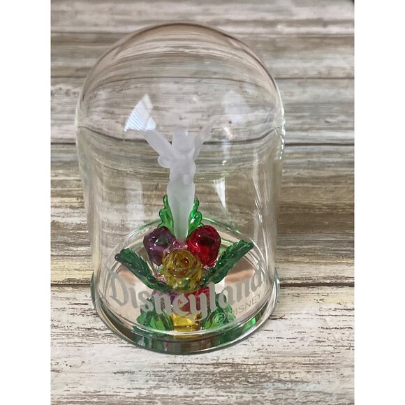 Disneyland Tinker Bell Mini Glass Dome Cloche 3" Tall © Disney - Picture 2 of 7